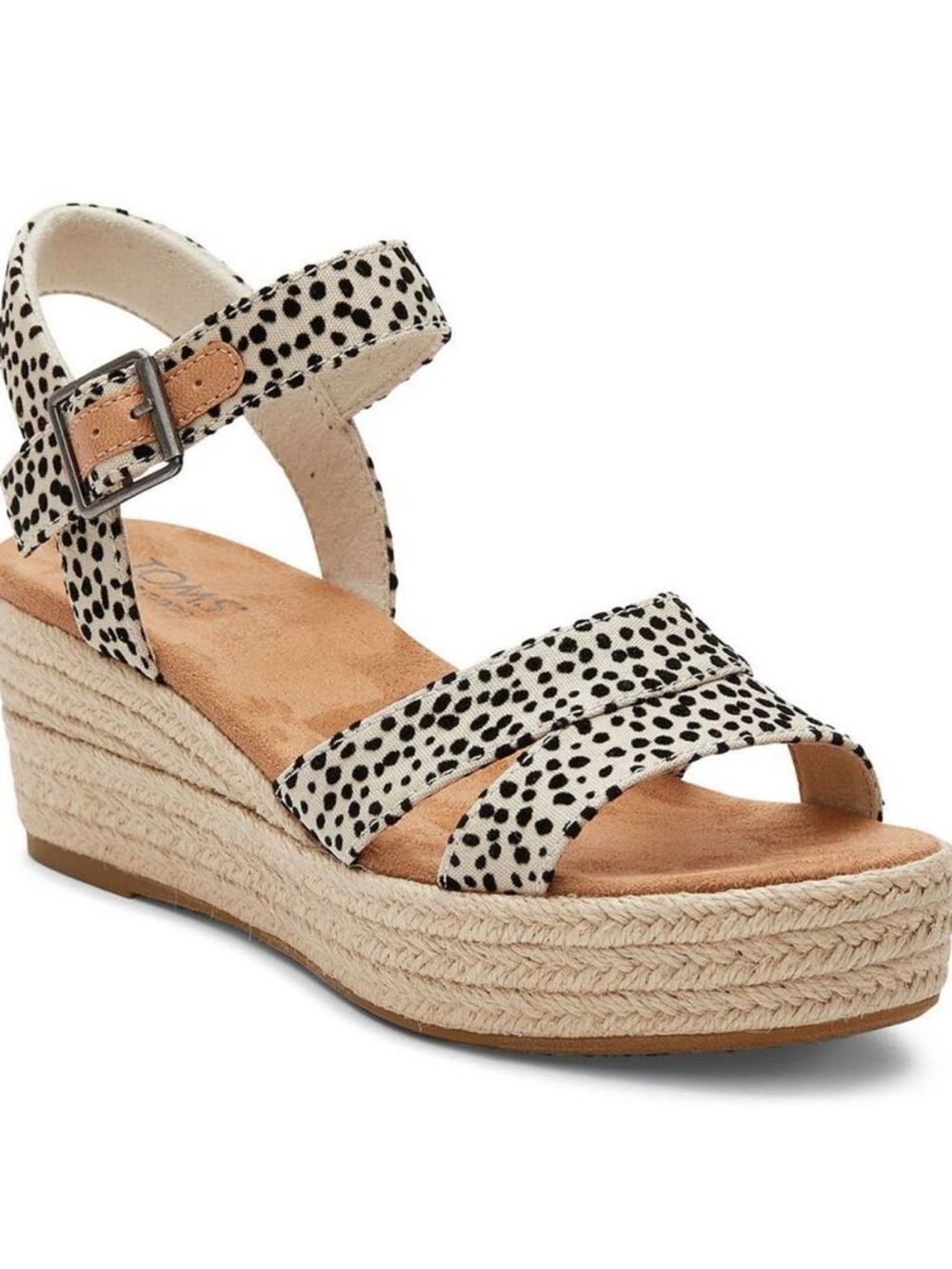 Toms Audrey wedge sandals , mini cheetah print, 9.5m